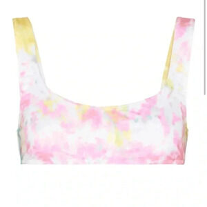 RE/DONE - THE ELLE TIE-DYED BIKINI TOP SIZE XS